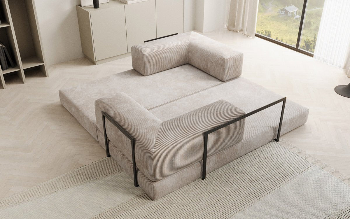 Designer Sofa Lazy 3-Seater in Corduroy