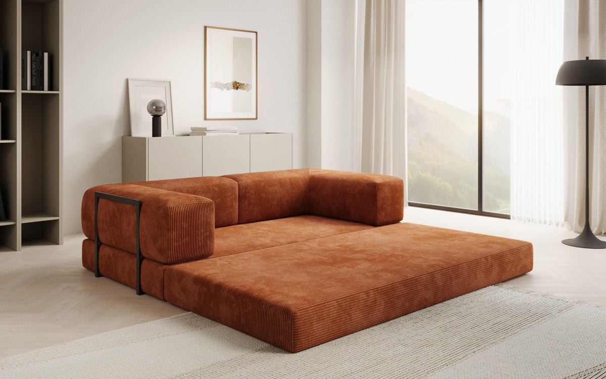 Designer Sofa Lazy 3-Seater in Corduroy