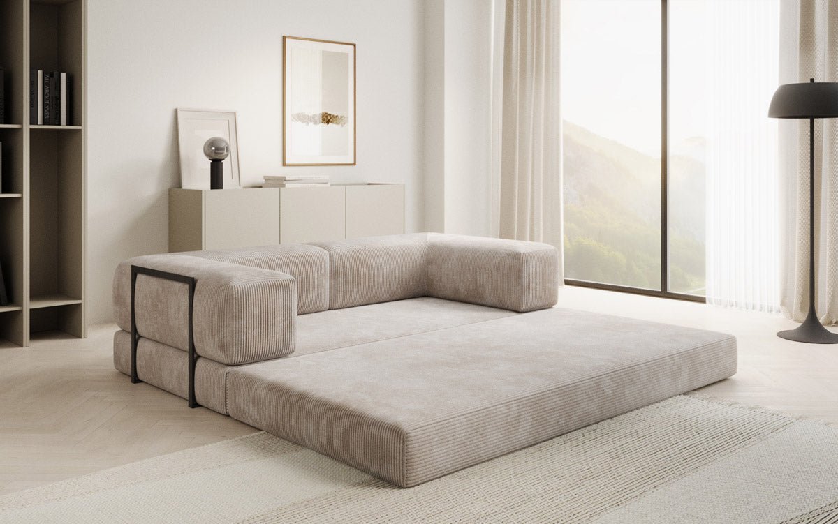 Designer Sofa Lazy 3-Seater in Corduroy