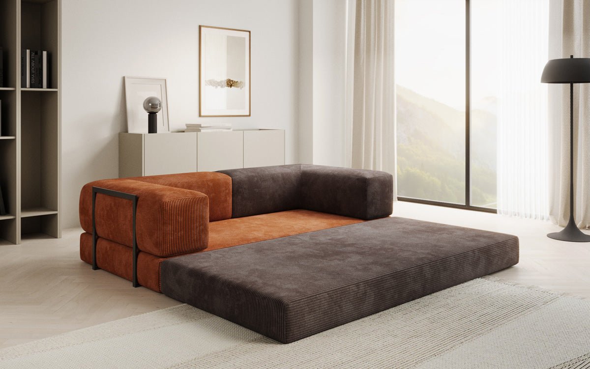 LIMITED EDITION - Lazy 3 Seater Rust Corduroy