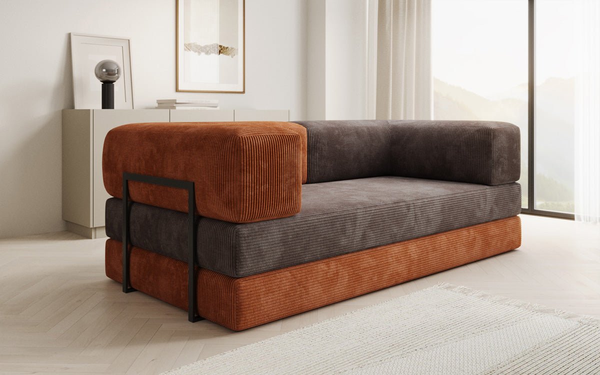 LIMITED EDITION - Lazy 3 Seater Rust Corduroy