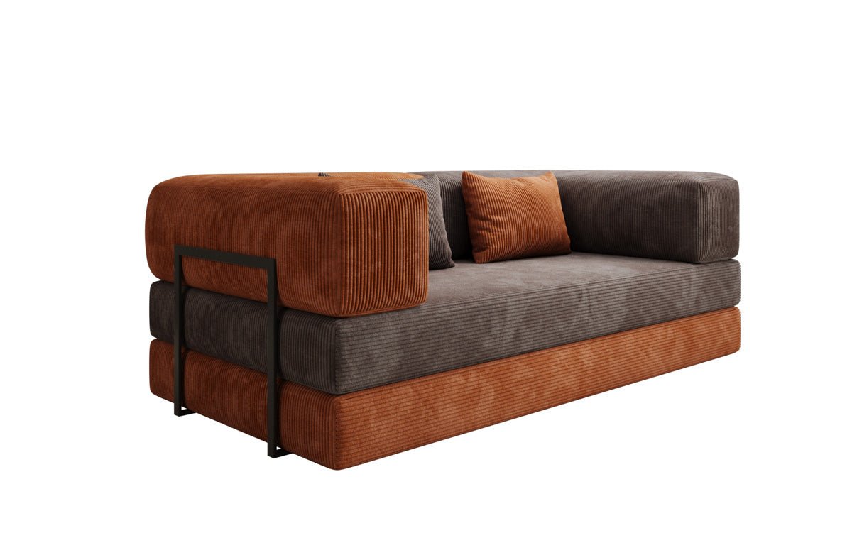 LIMITED EDITION - Lazy 3 Seater Rust Corduroy