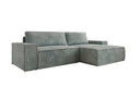 Designer corner sofa Corino in Corduroy with sleeping and folding function