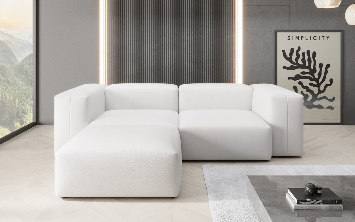 Designer L Sofa Snug Mini in Genuine Leather