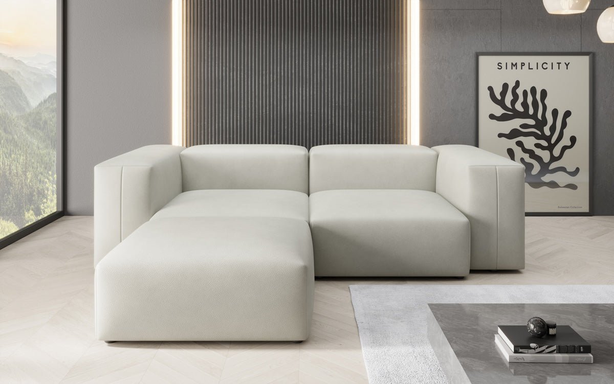 Designer L Sofa Snug Mini in Genuine Leather
