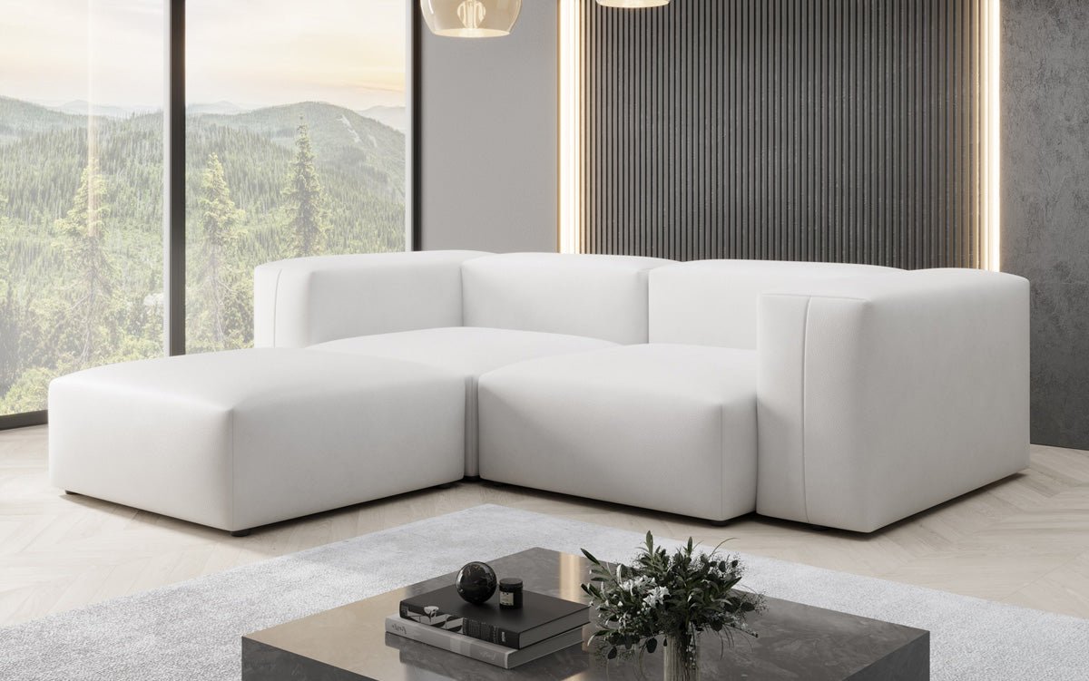 Designer L Sofa Snug Mini in Genuine Leather