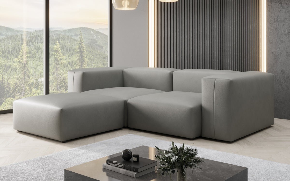 Designer L Sofa Snug Mini in Genuine Leather