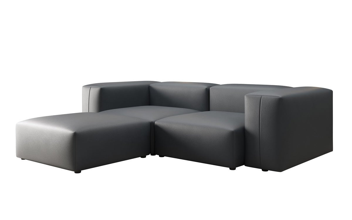 Designer L Sofa Snug Mini in Genuine Leather