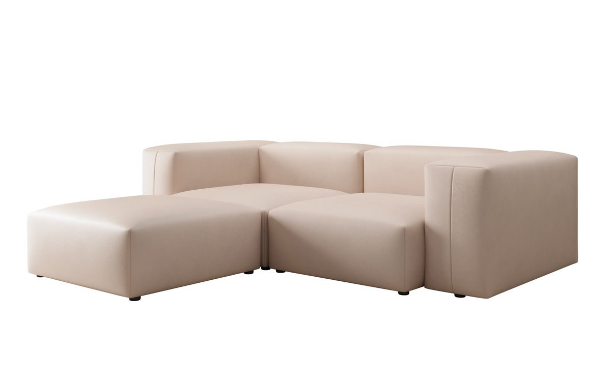 Designer L Sofa Snug Mini in Genuine Leather