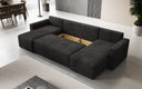Designer Sofa Melva U with sleeping and folding function in corduroy