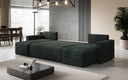 Designer Sofa Melva U with sleeping and folding function in corduroy