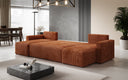 Designer Sofa Melva U with sleeping and folding function in corduroy