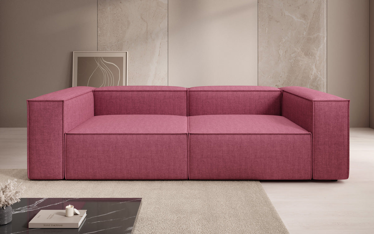 Designer sofa Lesley 3-seater in linen look