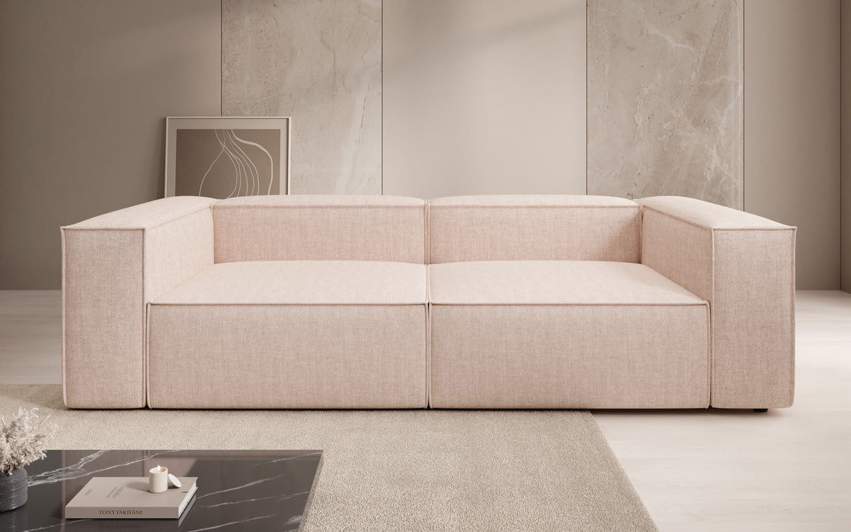 Designer sofa Lesley 3-seater in linen look