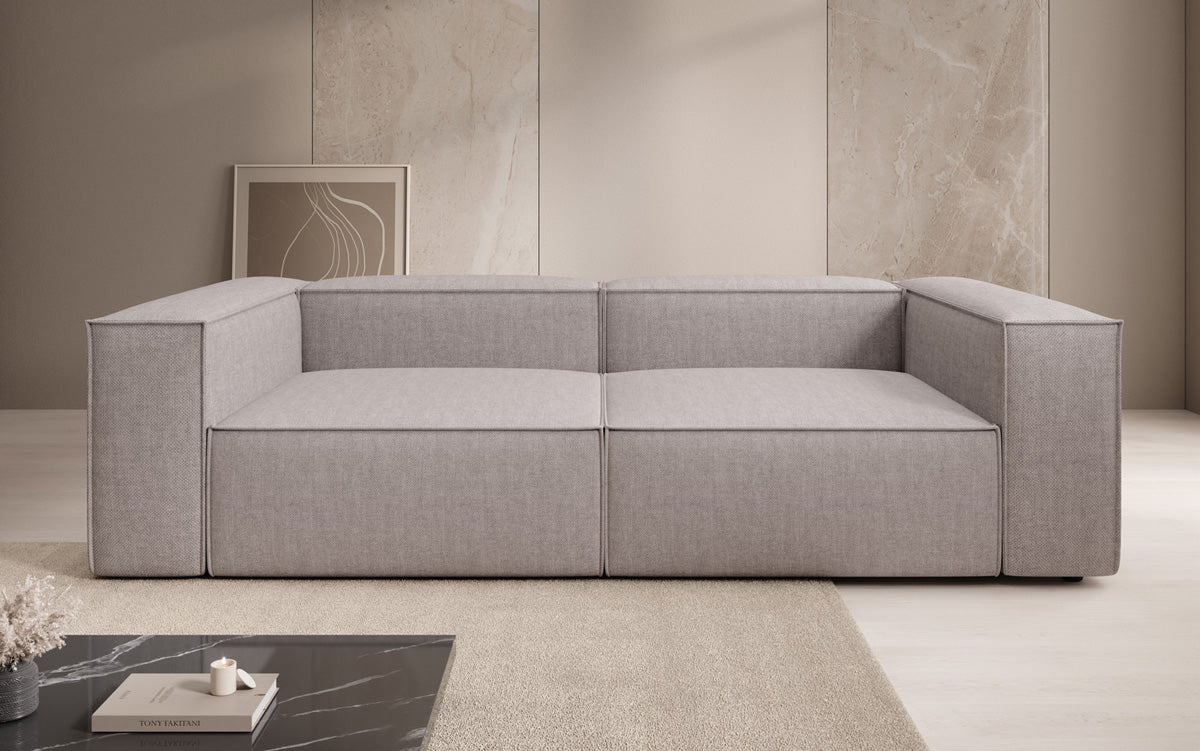 Designer sofa Lesley 3-seater in linen look