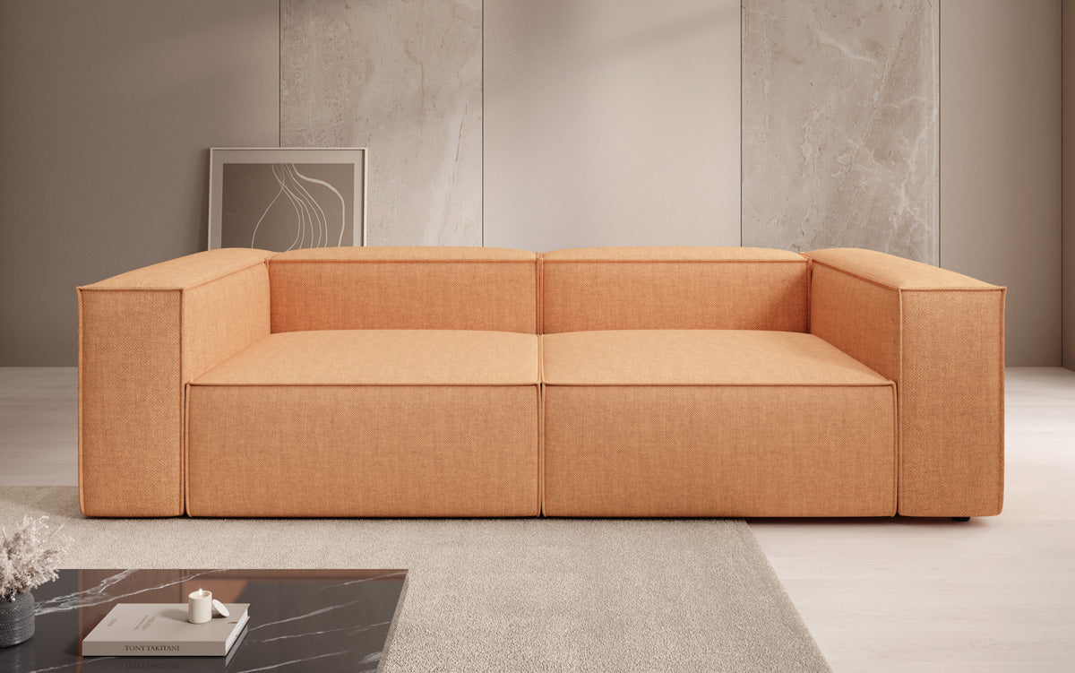 Designer sofa Lesley 3-seater in linen look