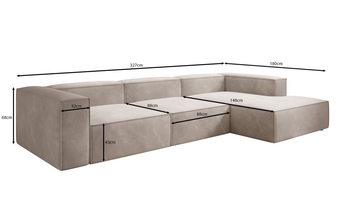 Designer Sofa Lesley L in Velvet