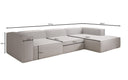 Designer corner sofa Lesley in bouclé