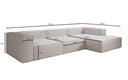Designer corner sofa Lesley in genuine leather
