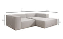 Designer corner sofa Lesley Mini in Bouclé