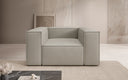Designer sofa armchair Lesley in genuine leather