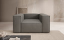 Designer sofa armchair Lesley in genuine leather