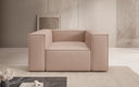 Designer sofa armchair Lesley in genuine leather