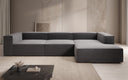 Designer corner sofa Lesley in textured fabric