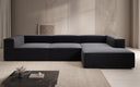 Designer corner sofa Lesley in textured fabric