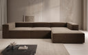 Designer corner sofa Lesley in textured fabric