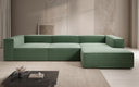 Designer corner sofa Lesley in textured fabric
