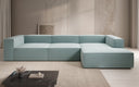 Designer corner sofa Lesley in textured fabric