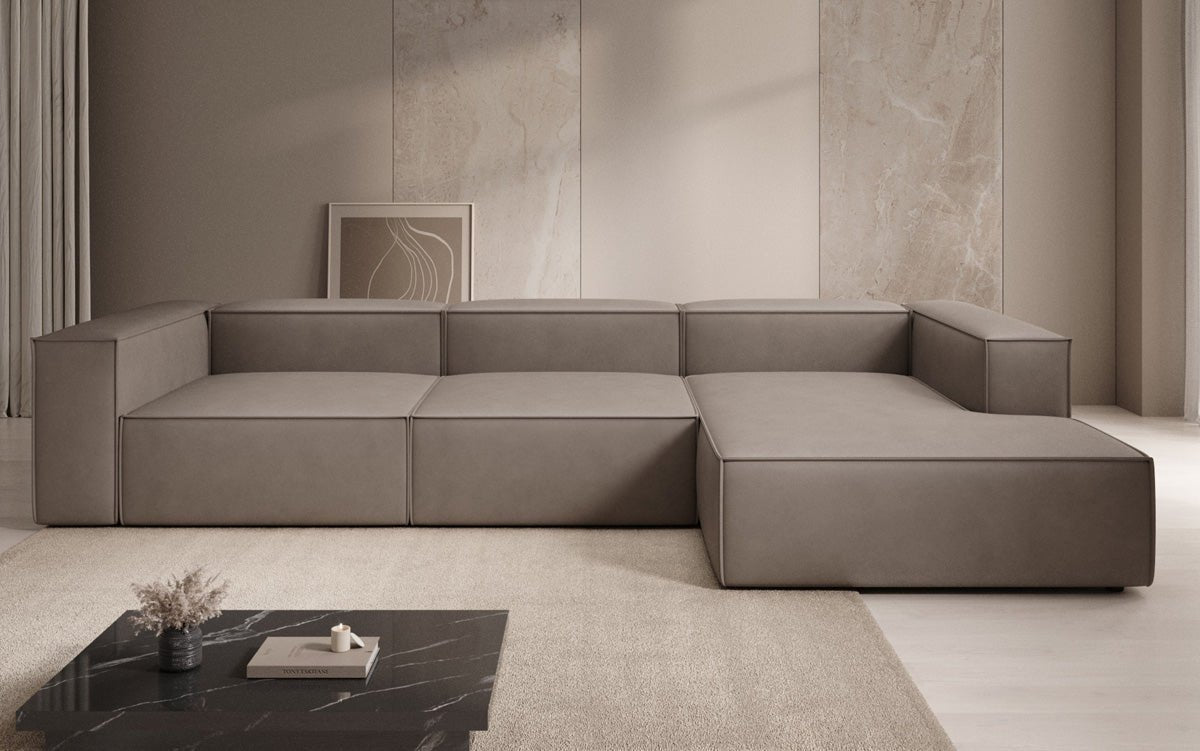 Designer Sofa Lesley L in Genuine Leather