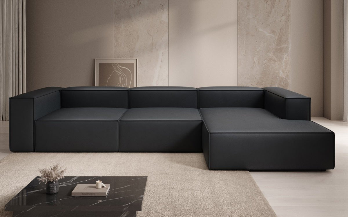 Designer Sofa Lesley L in Genuine Leather