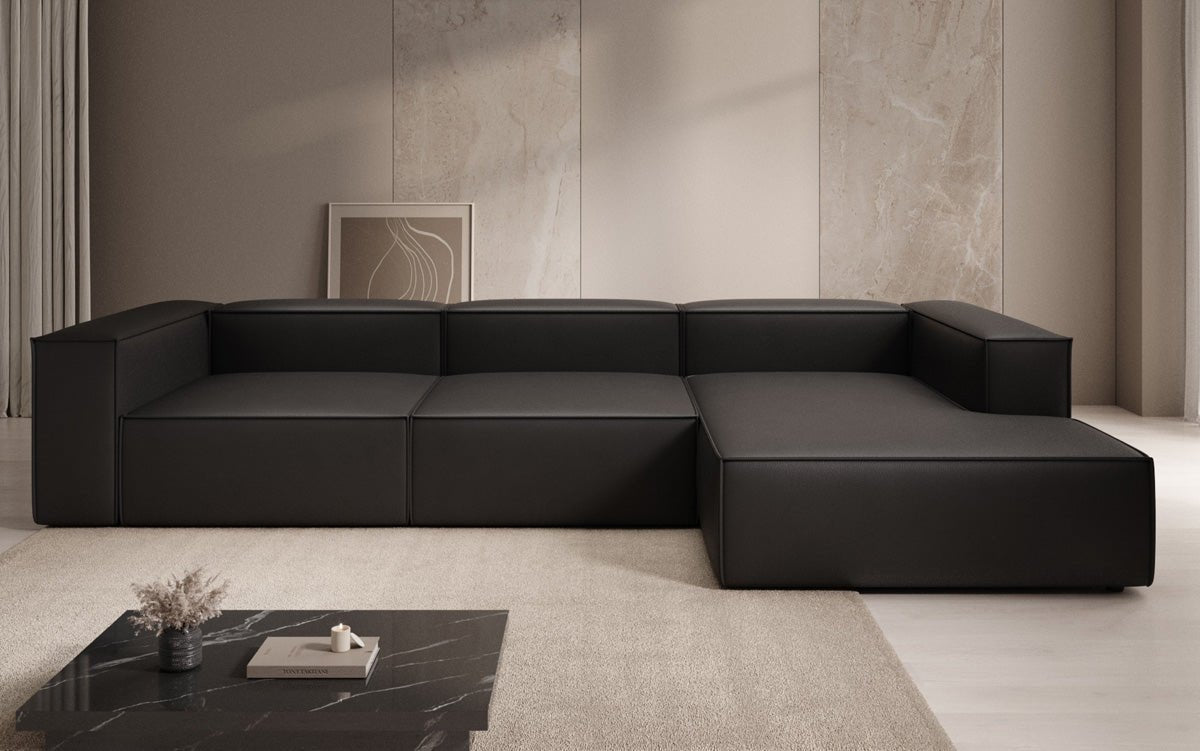 Designer Sofa Lesley L in Genuine Leather