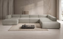 Designer Sofa Lesley U XXL in Echtleder