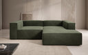 Designer corner sofa Lesley Mini in velvet