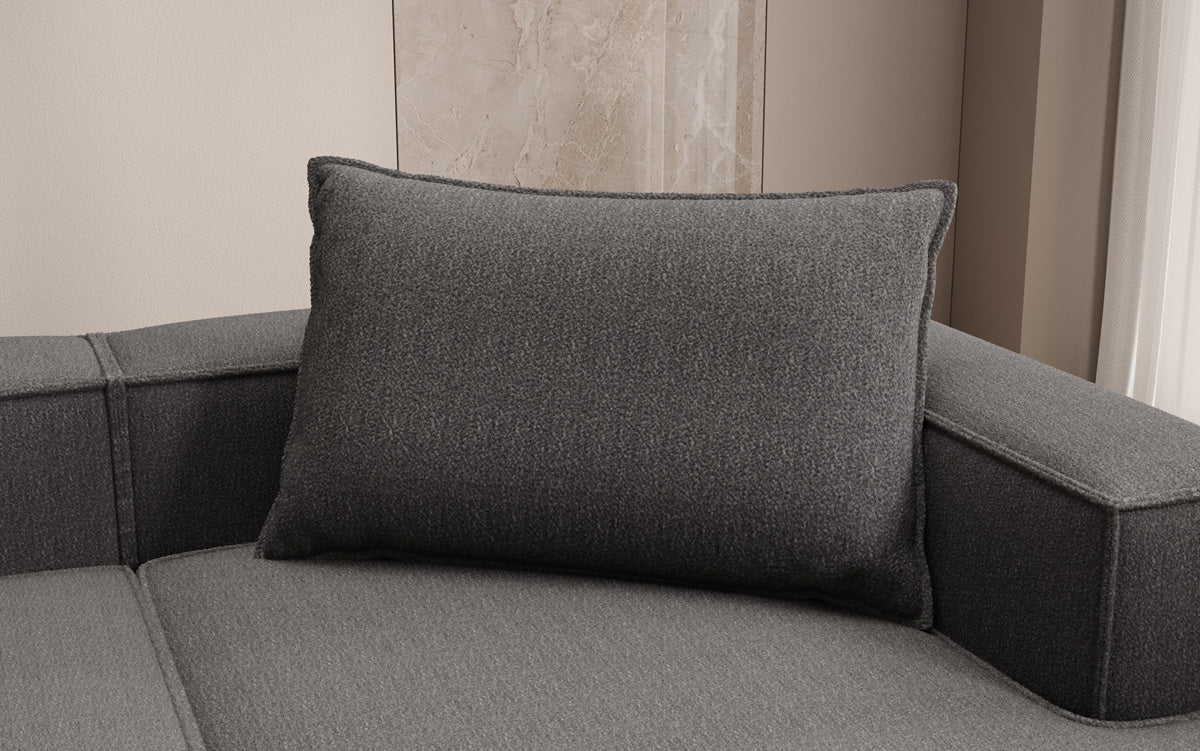 Decorative pillow Lesley 45x80 in Bouclé