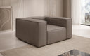 Designer sofa armchair Lesley in genuine leather