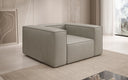 Designer sofa armchair Lesley in genuine leather