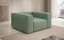Designer sofa armchair Lesley in genuine leather