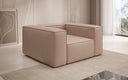 Designer sofa armchair Lesley in genuine leather