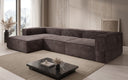 Designer corner sofa Lesley in Corduroy