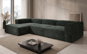 Designer corner sofa Lesley in Corduroy