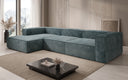 Designer corner sofa Lesley in Corduroy