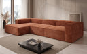 Designer corner sofa Lesley in Corduroy
