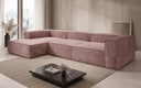Designer corner sofa Lesley in Corduroy