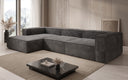 Designer corner sofa Lesley in Corduroy