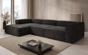 Designer corner sofa Lesley in Corduroy