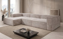 Designer corner sofa Lesley in Corduroy